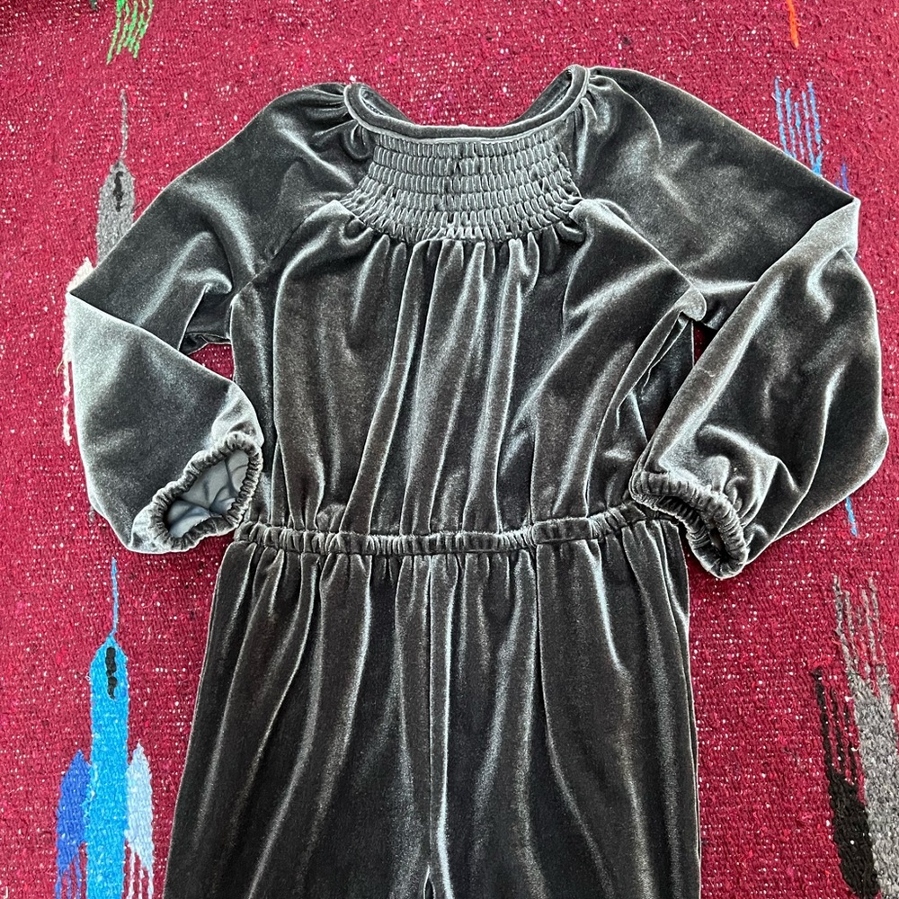 Grey velour jumpsuit 3T